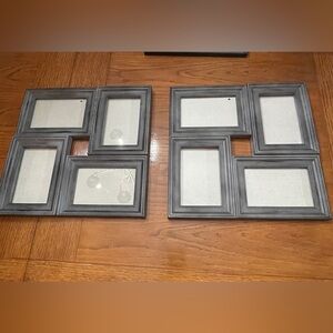 Gray Multi-Photo Frame holds  4x6” photos 

Like new, plastic and glass. Set 2.